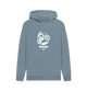 Stone Blue Printed Hoody Front