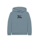 Stone Blue Printed Kids Hoodie