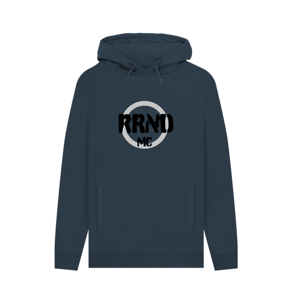 Navy Printed Hoody Front