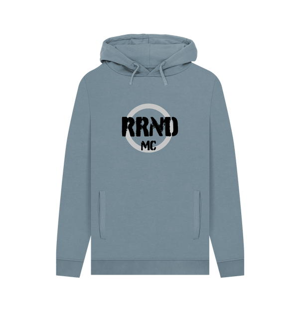 Stone Blue Printed Hoody Front