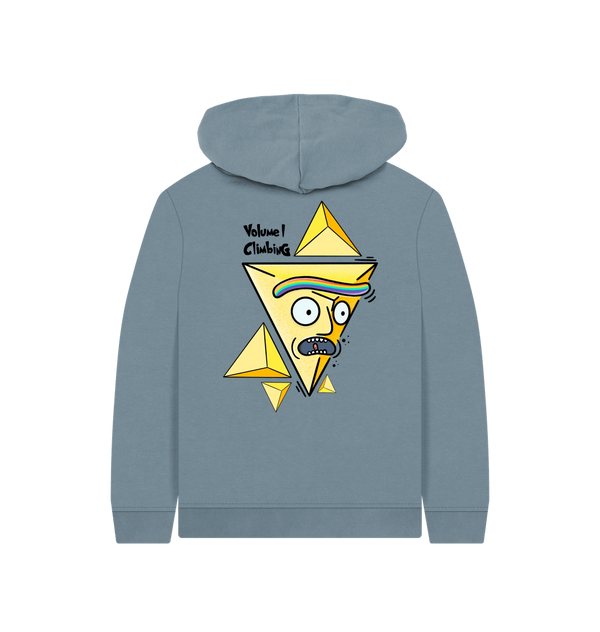 Stone Blue Printed Kids Hoodie