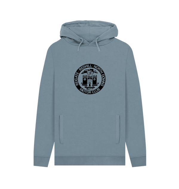 Stone Blue Printed Hoody Front