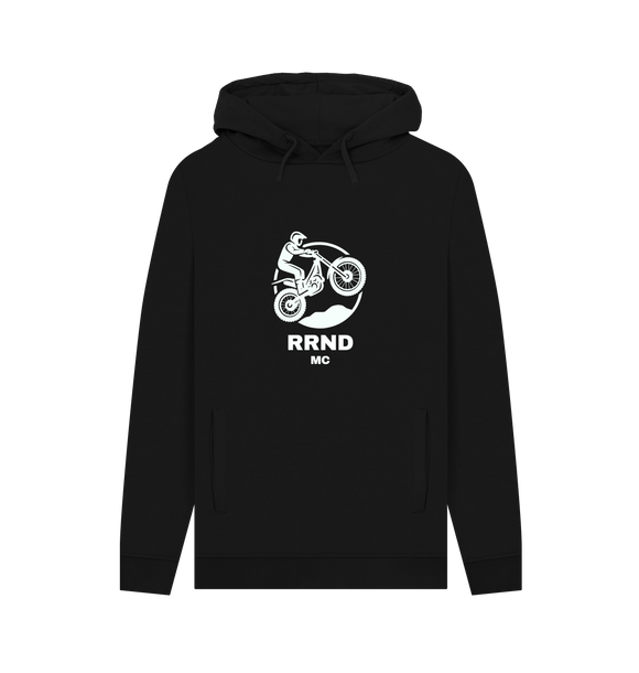 Black Printed Hoody Front