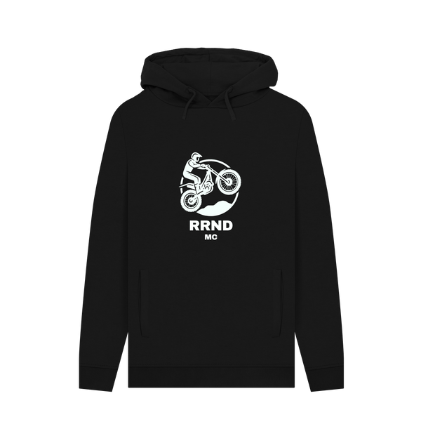 Black Printed Hoody Front
