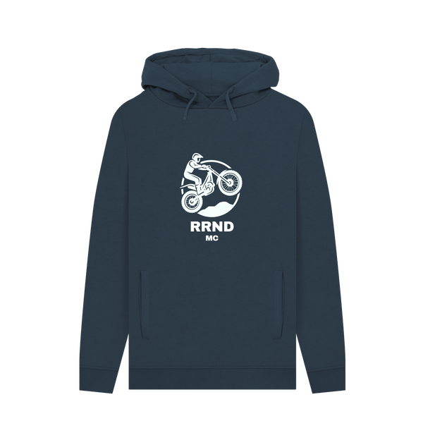 Navy Printed Hoody Front
